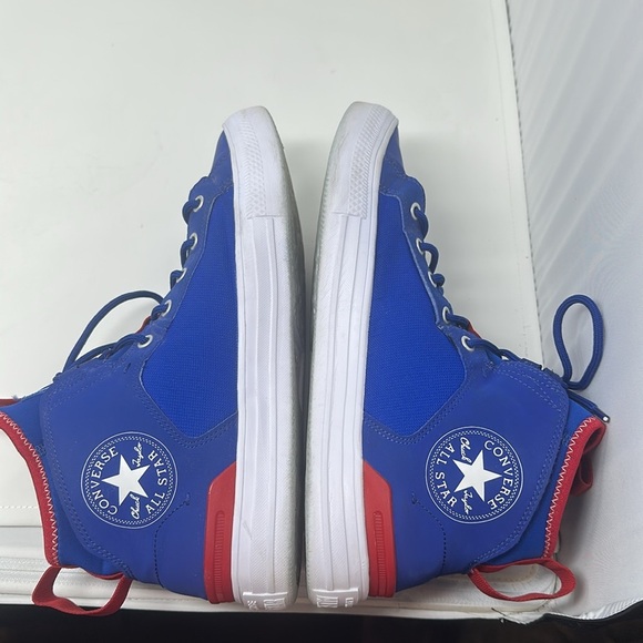 Chuck Taylor All Star Ultra Mid Blue Enamel Red Converse Sneakers Size 9 - Picture 4 of 7
